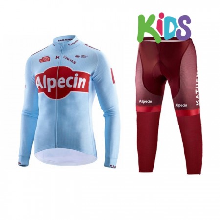 Completo Maglia Ciclismo + Calzamaglia 2019 Team Katusha Alpecin Bambinio N001